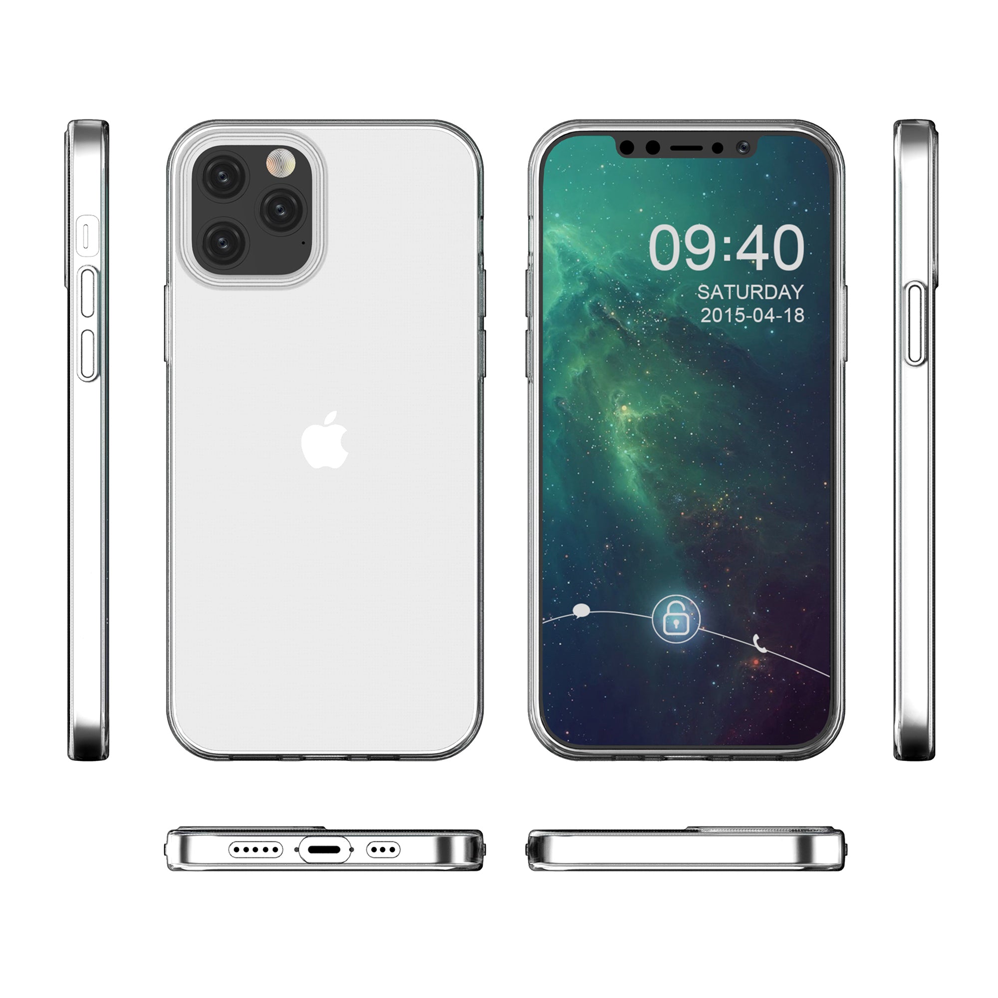 HD Clear Soft Phone Case Cover for Apple iPhone 12 HD Clear Soft Phone Case Cover for Apple iPhone 12